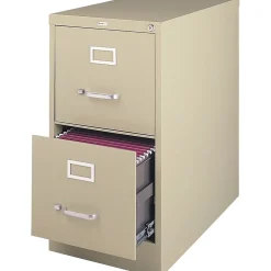 File Cabinets*Hirsh 25" Deep Vertical File Cabinet, Letter, 2-Drawer, Putty