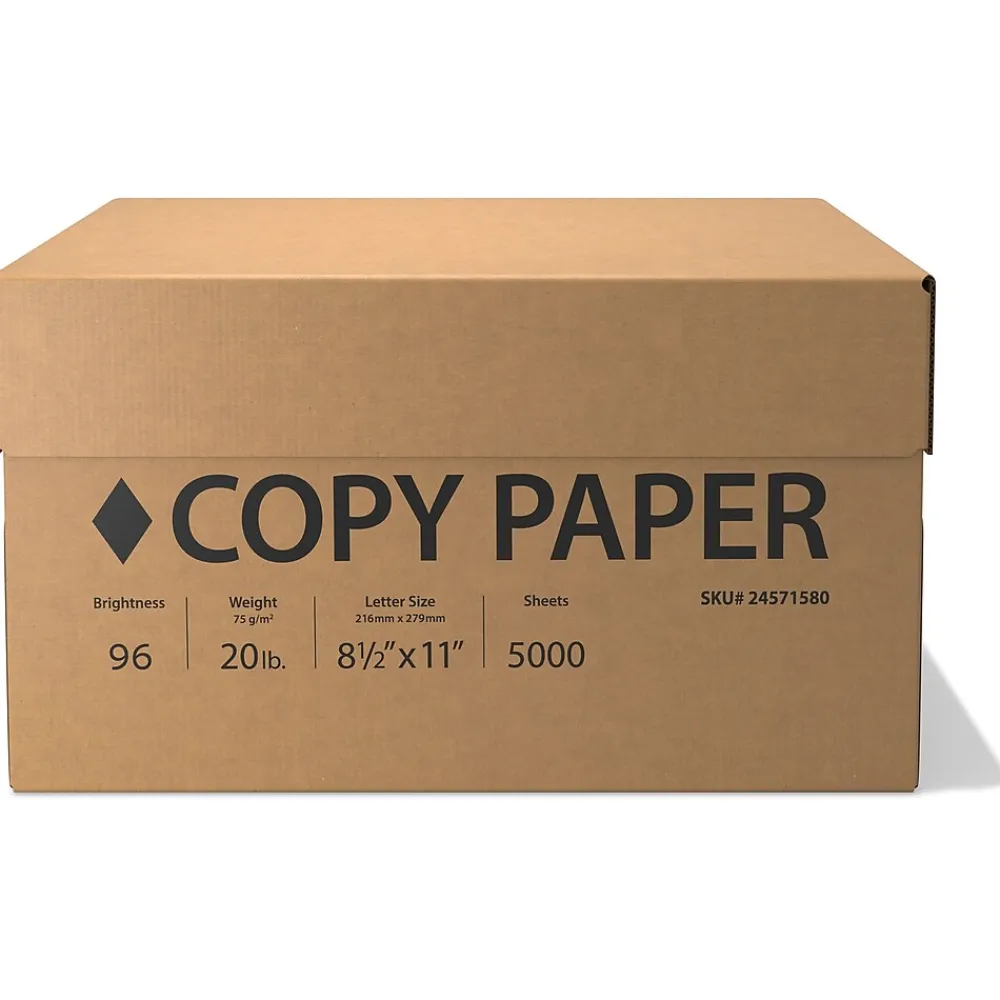 Copy Paper*Customer Owned 8.5" x 11" Copy Paper, 20 lbs., White, 5000 Sheets/Carton (61980CT)