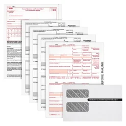 Tax Forms*Adams 2024 1099-MISC 4-Part Laser/Inkject Tax Forms with Envelopes and software, 50/pack (LMISC425Q)