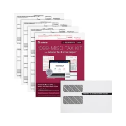 Tax Forms*Adams 2024 1099-MISC Tax Form with Self-Seal Envelopes and Tax Forms Helper, 4-Part, 2-Up, Copy A, 1, B, 2, 12/Pack