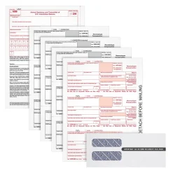 Tax Forms*Adams 2024 1099-NEC 4-Part Laser/Inkject Tax Forms with Envelopes and software, 25/pack (LNEC413)