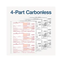 Tax Forms*Adams 2024 1099-NEC Tax Form, 4-Part, 3-Up, Copy A, 1, B, 2, 24/Pack (STAX524NEC-24)