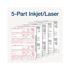 Tax Forms*Adams 2024 1099-R Tax Form with Access to Tax Forms Helper, 5-Part, 2-Up, Copy A, 1, B, 2, 10/Pack (STAX5R-24)