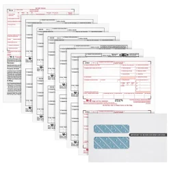 Tax Forms*Adams 2024 W-2 6-Part Laser/Inkject Tax Forms with Envelopes and software, 50/pack (LW2625Q)