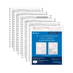 Tax Forms*Adams 2024 W-2 Tax Form with W-3 Forms, 6-Part, 2-Up, Copy A, D/1, B, C, 2, 24/Pack (STAX624-24)