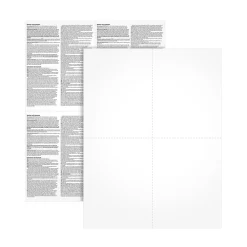 Tax Forms*Adams 2024 W-2 4-up Employee Copy Blank Front with Copy B&C Backers, Laser/Inkject Tax Forms, 100 sheets/pack (LW24UPB100)