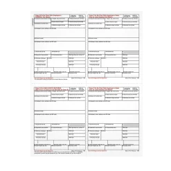 Tax Forms*Adams 2024 W-2 4-up Employee Copy Cut Sheet, 100 sheets/pack (LW24UPALT100)