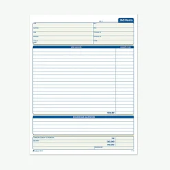 Business Forms*Adams 1-Part Carbon Work Orders, 8.38"W x 11.44"L, 50 Sets/Book (D8120)