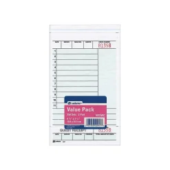 Business Forms*Adams 2-Part Carbonless Guest Checks, 4.25"L x 7.25"W, 250 Sets/Book (947SWC)