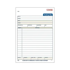 Business Forms*Adams 3-Part Carbonless Packing Slips, 7.94"L x 5.56"W, 50 Sets/Book (T5082)