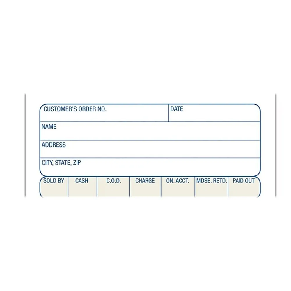 Business Forms*Adams 3-Part Carbonless Sales Orders, 7.19"L x 3.34"W, 50 Sets/Book (TC3705)