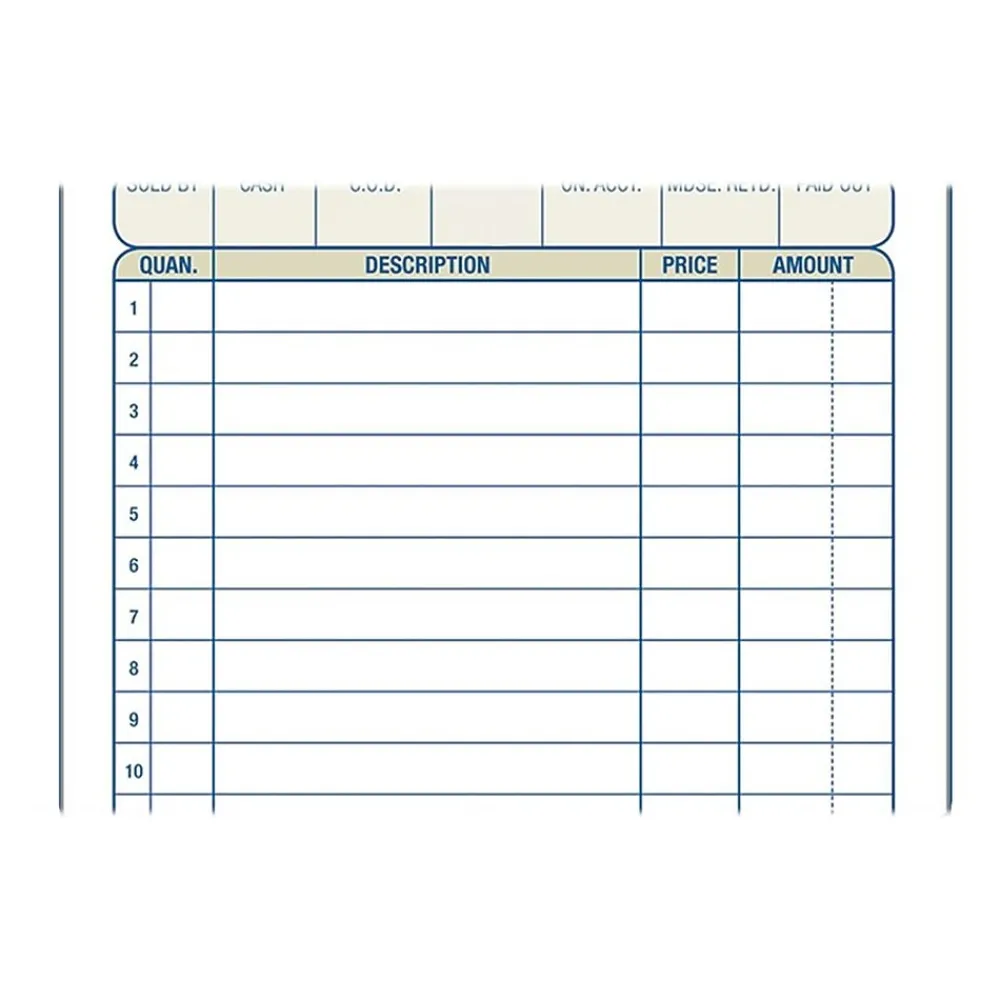 Business Forms*Adams 3-Part Carbonless Sales Orders, 7.19"L x 3.34"W, 50 Sets/Book (TC3705)