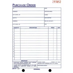 Business Forms*Adams 3-Part Carbonless Work Orders, 5 9/16" x 8 7/16", 50 Sets/Book (TC5831)