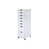 Storage Cabinets*Adeptus 40.28" Solid Pine Roll Cabinet with 8 Drawers, Whitewash (76183)