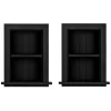 Shelving*AdirHome 1-Shelf Wood Bathroom Recessed Wall Shelf, 19" x 12.75" x 4.75", Black, 2/Pack (515-01-BLK-2PK)