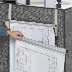 Storage Cabinets*AdirOffice 18.25'' Steel Blueprint Storage Cubicle Wall Rack, Grey (618-GRY)