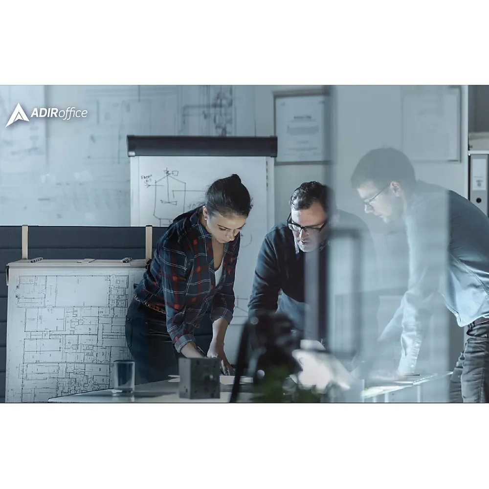 Storage Cabinets*AdirOffice 18.25'' Steel Blueprint Storage Cubicle Wall Rack, Grey (618-GRY)