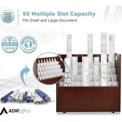 File Cabinets*AdirOffice 50-Slot Mobile Roll File, 28.5