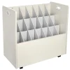 File Cabinets*AdirOffice 21-Slot Mobile Roll File, Lockable, 28.5"H x 30"W x 15.75"D, White (625-WHI-KIT1)
