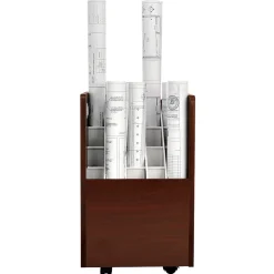 File Cabinets*AdirOffice 20-Slot Mobile Roll File, Lockable, 24.75