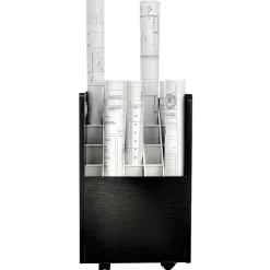 File Cabinets*AdirOffice 20-Slot Mobile Roll File, Lockable, 24.75
