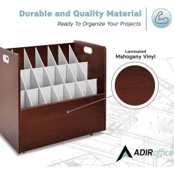 File Cabinets*AdirOffice 21-Slot Roll File, Lockable, 28.5