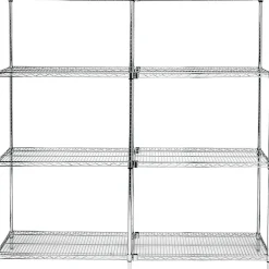 Shelving*Quantum Storage Systems Adjustable Open Wire Shelving Starter Units, 60" x 24" x 74"