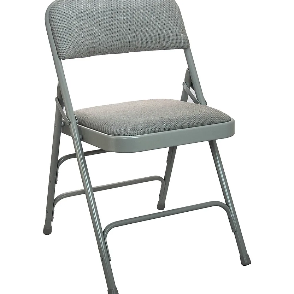 Folding & Stacking*Advantage Gray Padded Folding Chairs, 4/Pack (DPI903F-GG-4)