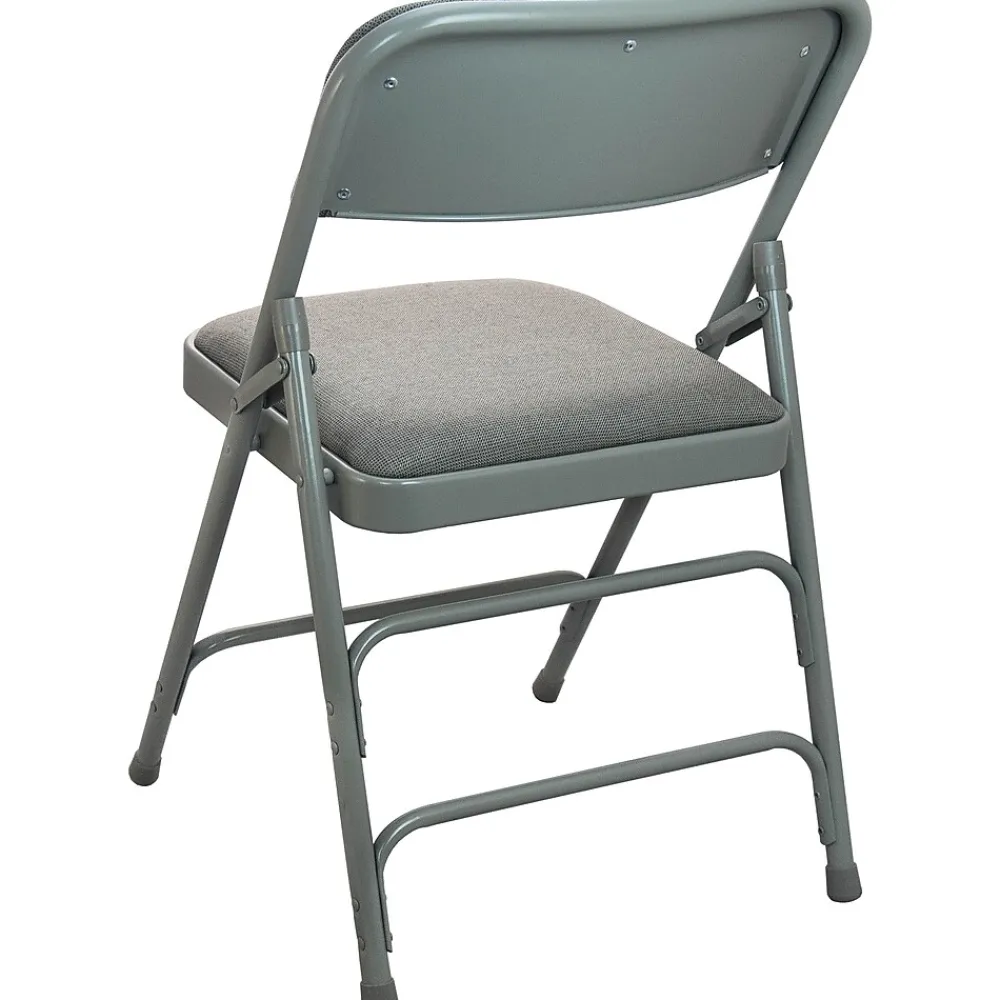 Folding & Stacking*Advantage Gray Padded Folding Chairs, 4/Pack (DPI903F-GG-4)