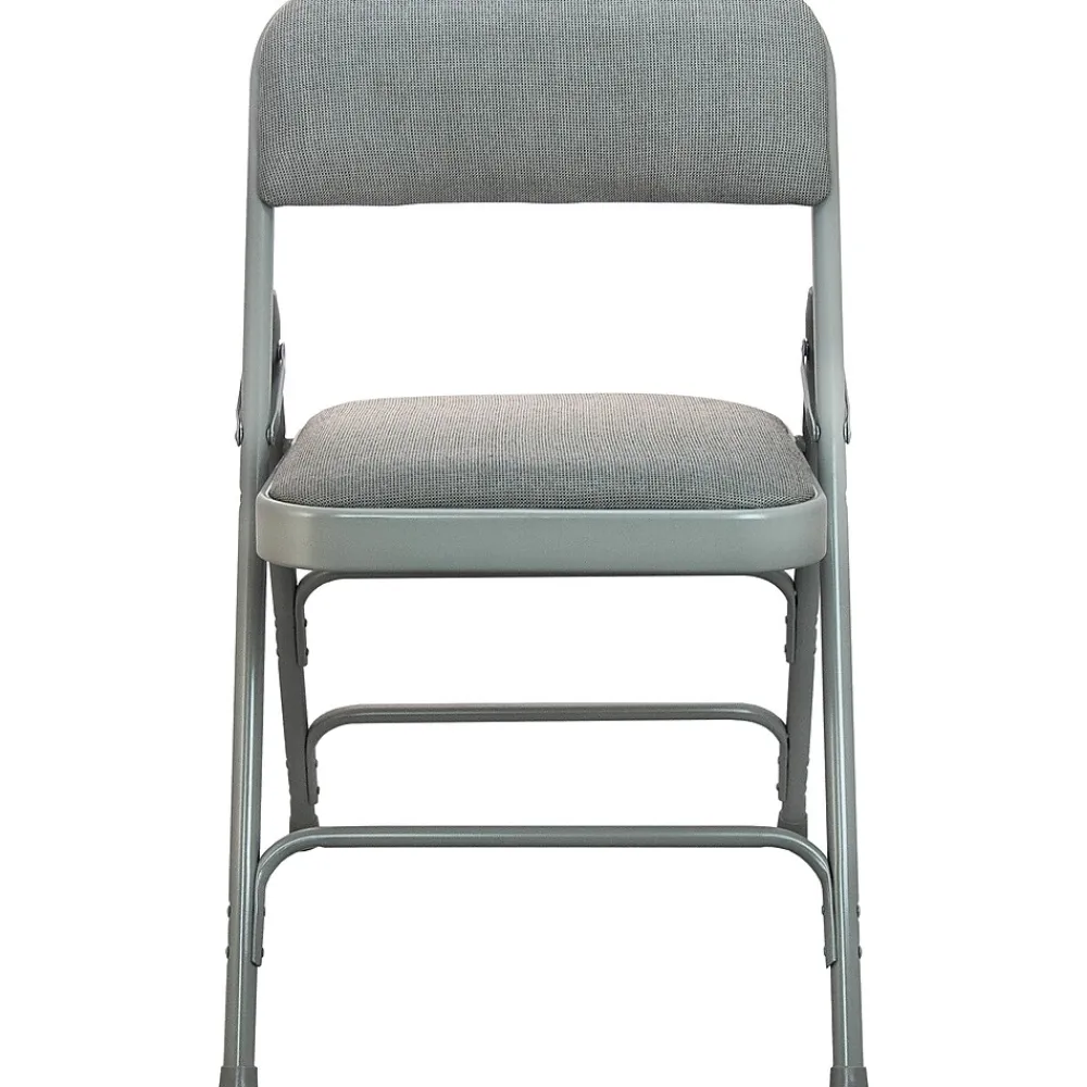 Folding & Stacking*Advantage Gray Padded Folding Chairs, 4/Pack (DPI903F-GG-4)