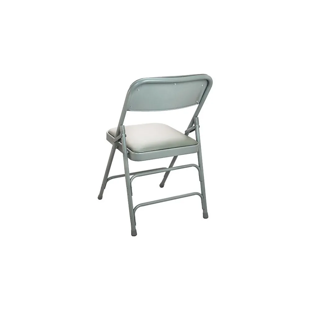 Folding & Stacking*Advantage Vinyl Padded Folding Chairs, Gray, 40/Pack (DPI903V-GG-40)