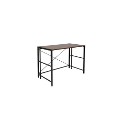 Corner Desks*Advantus Flipshelf 40"W Workstation Desk, Wood Grain/Black (39347)