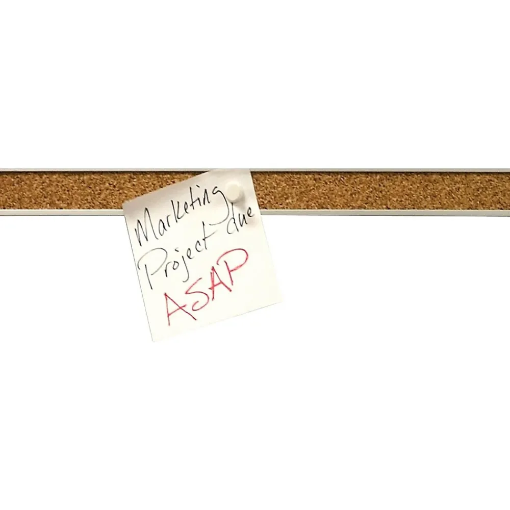 Bulletin*Advantus Grip-A-Strip Cork Map Rail, Satin Frame, 0.08' x 8' (2026)