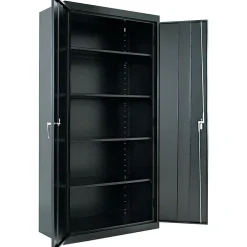 Storage Cabinets*Alera Adjustable Storage Cabinet, Black, 4-Shelf, 36"W x 18"D x 72"H
