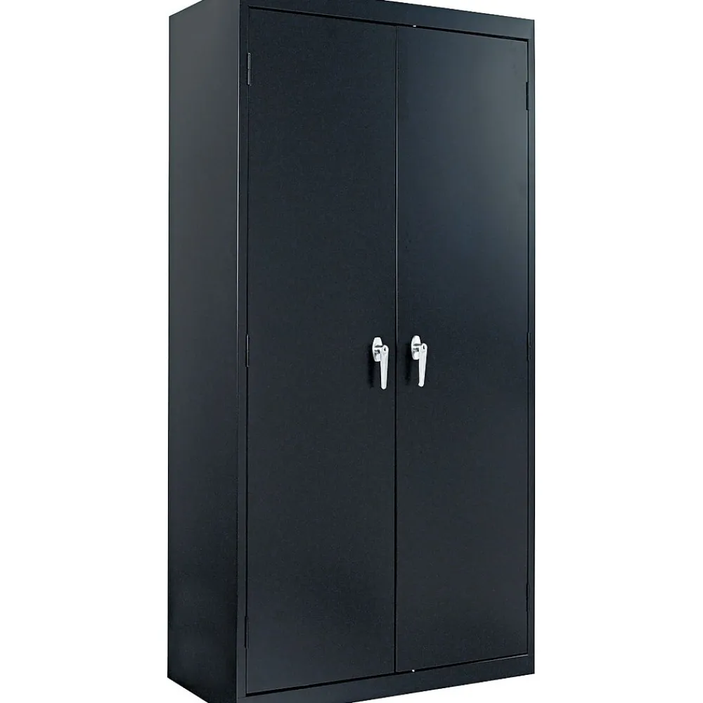 Storage Cabinets*Alera Adjustable Storage Cabinet, Black, 4-Shelf, 36"W x 18"D x 72"H