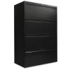 File Cabinets*Alera 4-Drawer Mobile Lateral File Cabinet, Letter/Legal Size, Lockable, 52.5"H x 36"W x 18.63"D, Black (ALELF3654BL)