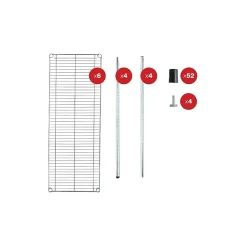 Shelving*Alera 6-Shelf Commercial Wire Shelving Kit, 72