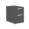File Cabinets*Allsteel Radii 2-Drawer Mobile Vertical File Cabinet, Letter/Legal Size, Lockable, 21"H x 15"W x 24"D, Flint (APGMBP249TFN001)