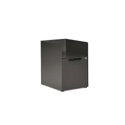 File Cabinets*Allsteel Radii Vertical File Cabinet, Letter/Legal Size, Lockable, 21"H x 15"W x 18"D, Flint (APGMBP18SNPT001)