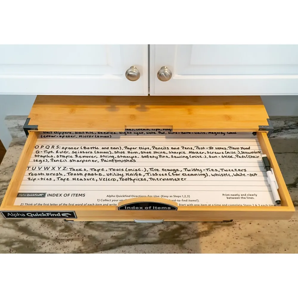 Storage Cabinets*Alpha QuickFind 17.5" Bamboo Storage Cabinet, Brown (195893)