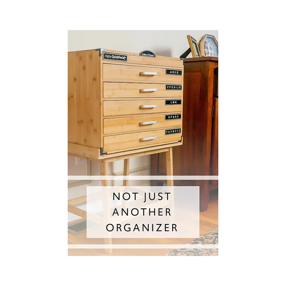 Storage Cabinets*Alpha QuickFind 17.5" Bamboo Storage Cabinet, Brown (195893)