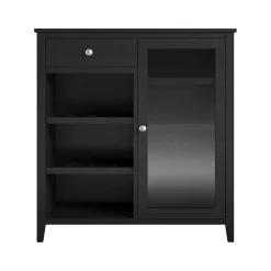 Storage Cabinets*Ameriwood Tuxedo 34.9" Bar Cabinet with 7 Shelves, Black (3969872COM)