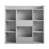 Bookcases*Ameriwood Tyler 40.8"H 9-Shelf Bookcase, Dove Gray Particle Board (4865412COM)