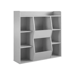Bookcases*Ameriwood Tyler 40.8"H 9-Shelf Bookcase, Dove Gray Particle Board (4865412COM)