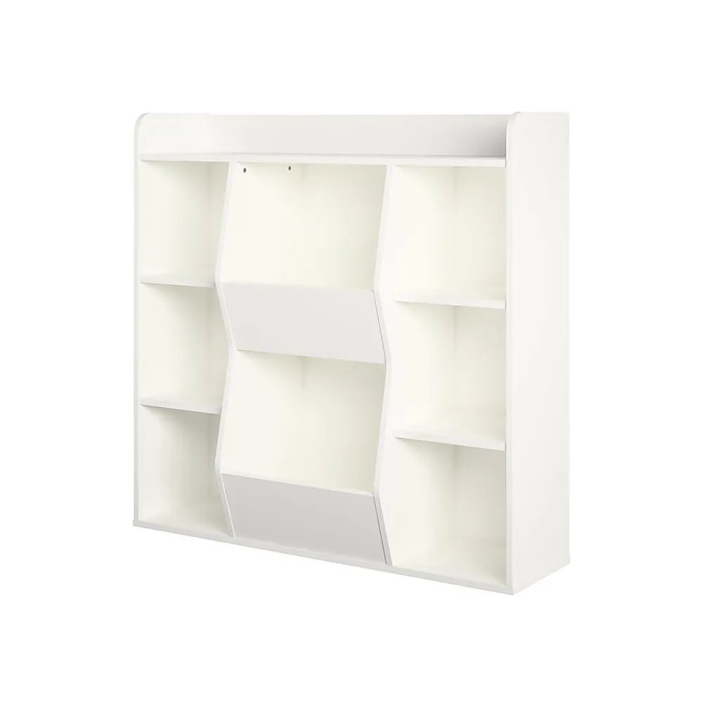 Bookcases*Ameriwood Tyler 40.8"H 9-Shelf Bookcase, White Particle Board (4865013COM)