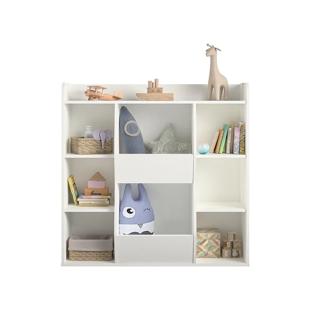 Bookcases*Ameriwood Tyler 40.8"H 9-Shelf Bookcase, White Particle Board (4865013COM)