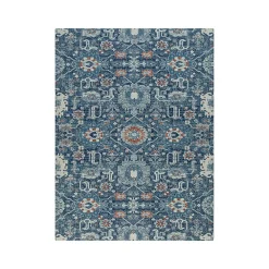 Chair Mats*Anji Mountain Rug'd Alta Carpet & Hard Floor Chair Mat, 36" x 48", Blue/Ivory Polyester (AMB9033)