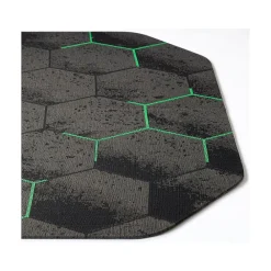 Chair Mats*Anji Mountain Rug'd Kaleidoscope Carpet & Hard Floor Chair Mat, 36" x 48", Gray/Green (AMB9110)