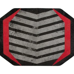 Chair Mats*Anji Mountain Rug'd Prizm Red Carpet & Hard Floor Chair Mat, 36" x 48", Gray/Red (AMB9107)