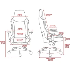 Gaming Chairs*Arozzi Vernazza Fabric Ergonomic Rocker Gaming Chair, Dark Gray (VERNAZZA-XL-SFB-DG)